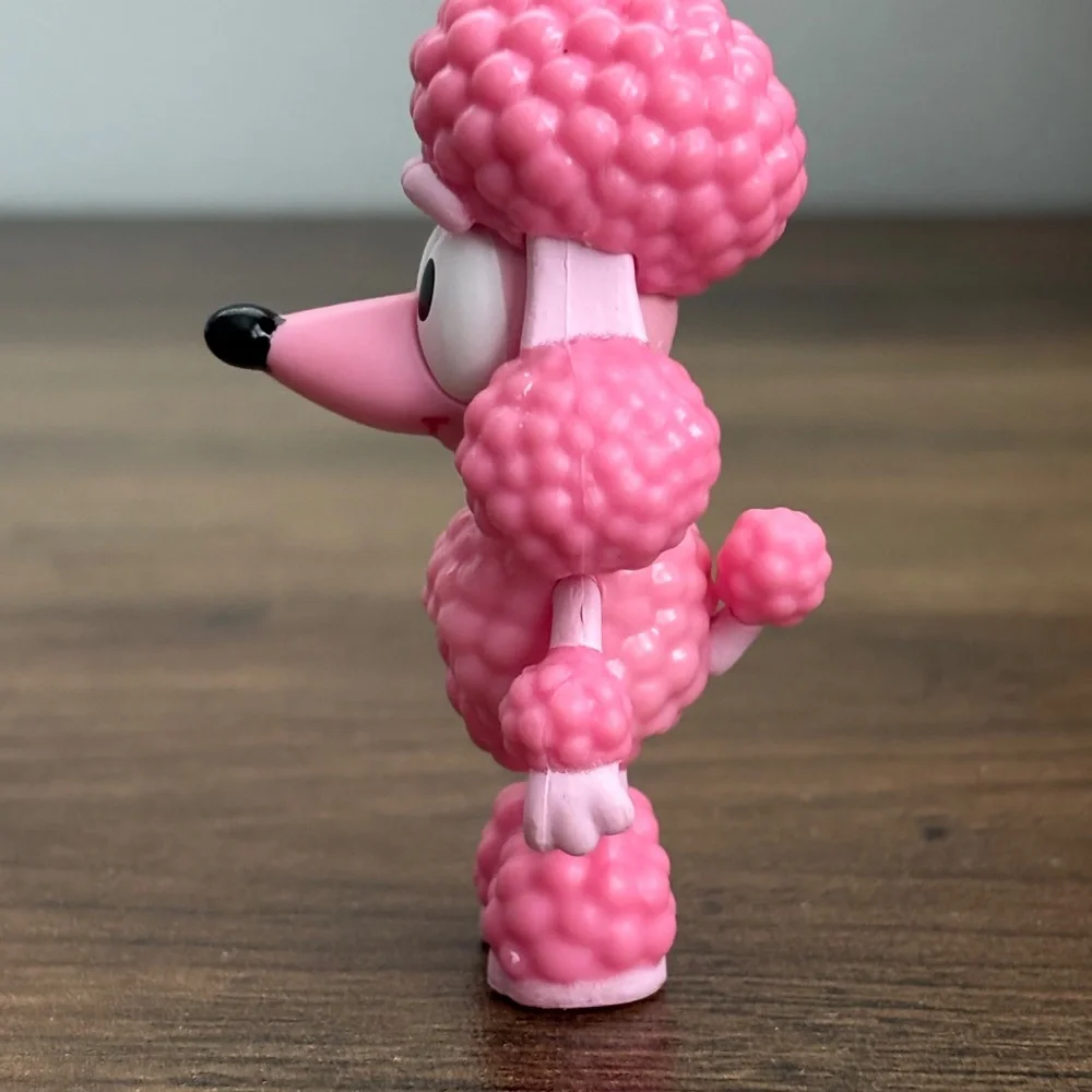 BLUEY Friends COCO Pink Poodle Poseable Dog Replacement Figure Toy Mates Cake